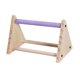 thumbnail image 3 of Soporte de madera para loros, triángulo de ejercicio, juguete interactivo para masticar, palo de pie Púrpura, 3 of 9