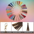 thumbnail image 4 of 10pcs Borlas de Cuero PU, Charm de Borla de 6" con Gancho Giratorio para Hacer Joyería (Café Negro), 4 of 6