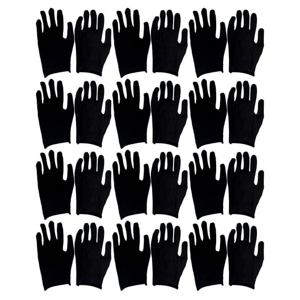 BRIGHTFUFU 12 pares de guantes de algodón Guantes de protección laboral Guantes de trabajo cómodos Guantes de protección para manos Talla L (fina)