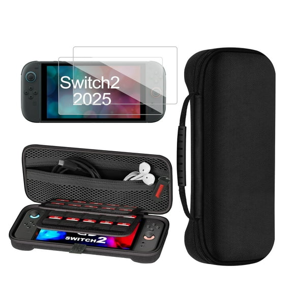 Estuche de Viaje YUOY para Nintendo Switch 2 (2025) - Carcasa Rígida EVA con 20 Bolsillos, Negro