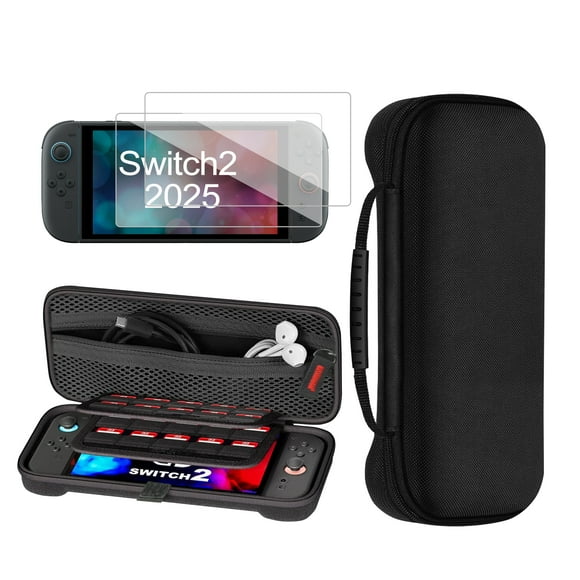 Estuche de Viaje YUOY para Nintendo Switch 2 (2025) - Carcasa Rígida EVA con 20 Bolsillos, Negro