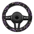 thumbnail image 2 of Yuyamidu Purple Rose Steering Wheel Cover for Car Sedan Auto Soft Flannel Automotive Steering Wheel Protector 15 Inch Thick Steering Wheel Accessories, 2 of 7