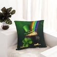 thumbnail image 6 of Yiaed St. Patrick's Day4 Print Pillow Covers Super Soft Decorative Square Throw Pillow Covers Case Cushion Covers for Sofa Couch Bedroom Car Decor（No pillow core）-12"x12", 6 of 7