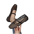 thumbnail image 6 of SuTry Women's Square Toe Mesh Flats Mary Jane Style Adjustable Buckle Strap Breathable Lightweight Comfortable Slip On Casual Walking Office School Work Daily Wear Shoes(36), 6 of 9