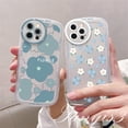 thumbnail image 2 of OPPO A78 A17 A17k A77 A77s A57 A76 A96 A16 A16s A16k A15 A15s A74 A54 A95 A94 A93 A53 A32 A5 A9 2020 A5s A3s Reno 8T 7Z 6Z 5Z A52 A92 F11Pro Funda De Teléfono Floral Azul Suave TPU Cubierta, 2 of 3