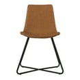 thumbnail image 3 of Cortesi Home Tangier Dining Chair in Saddle Brown Faux Leather (Set of 2), 3 of 5