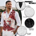 thumbnail image 6 of Yuyamidu Cute Snowman Business Vests for Men Size L Snowflake Men's V-Neck Suit Vests Christmas Festival Vest Waistcoat with 3 Pockets, 6 of 7