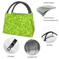 thumbnail image 4 of Fotbe Lime green glitter Bolsa Térmica Portátil con Estampado, Bolsa de Entrega de Alimentos Aislada, Bolsa Reutilizable de Gran Capacidad para Comidas y Supermercado, 4 of 6
