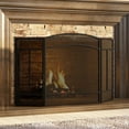 thumbnail image 3 of Fireplace Screen 3 Panel Wrought Iron 48"(L) x 29"(H) Spark Guard Cover(Sanded Black), 3 of 15
