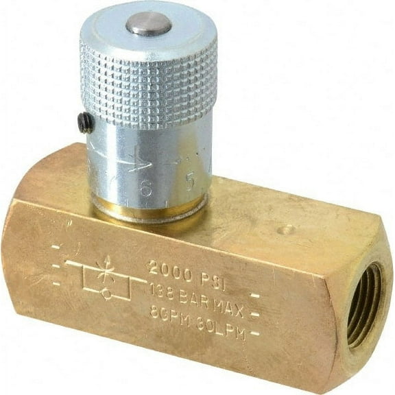 Parker 8 GPM 3/8 Inlet Brass Hydraulic Control Valve 3/8-18 Thread