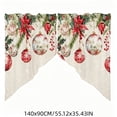 thumbnail image 3 of Szubyfq 2Pcs Christmas Window Curtains 55 x 35 Inch, Farmhouse Reusable Soft Winter Short Window Valance, Washable Curtains Swag for Living Room Bedroom Holiday Party Scene Layout Supplies, 3 of 6