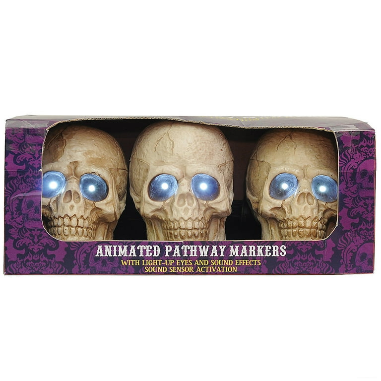 Magic Power Toys Halloween Skull Lighted Pathway Multicolor