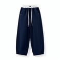thumbnail image 4 of SJLDQY Girls Wide Leg Pants High Waisted Sweatpants for Girls Casual Elastic Drawstring Waist Baggy Pants with Pockets, 4 of 4