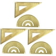 thumbnail image 4 of Hemoton 3 Sets  Drawing Triangle Ruler Geometry Measurement Ruler Brass Protractor, 4 of 8