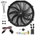 thumbnail image 6 of Moclever Universal 16in Electric Radiator Cooling Fan 12V 120W Car Cooling Radiator Fan 10 Blades Thermostat Kit with Mounting Kit, Black, 6 of 9