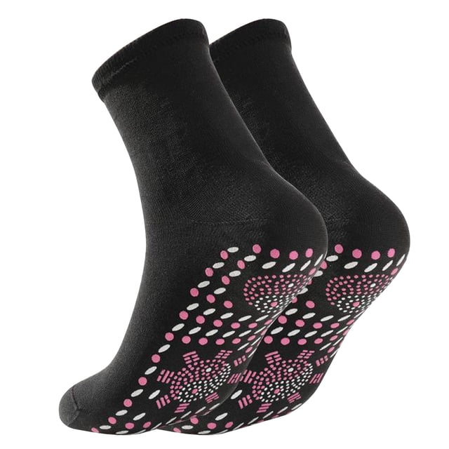Calcetines magnéticos Likrtyny Para masaje de pies autocalentamiento 3 pares Blanco y Negro