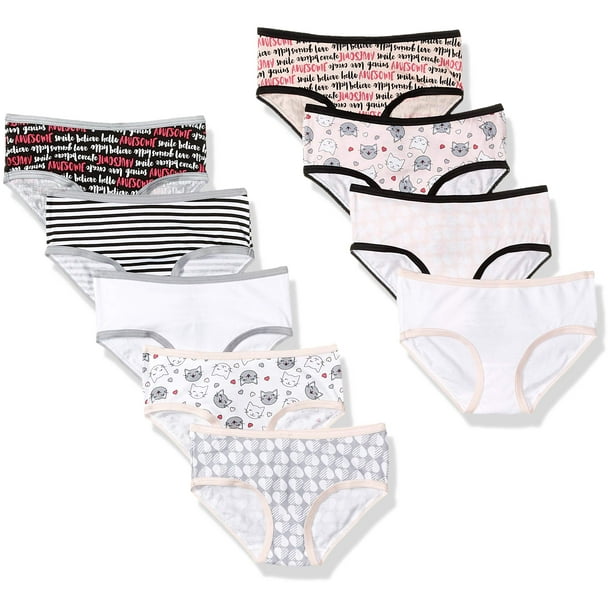 Maidenform Little & Big Girls 9-Pk. Cat-Print Cotton Hipster Underwear -  ShopStyle