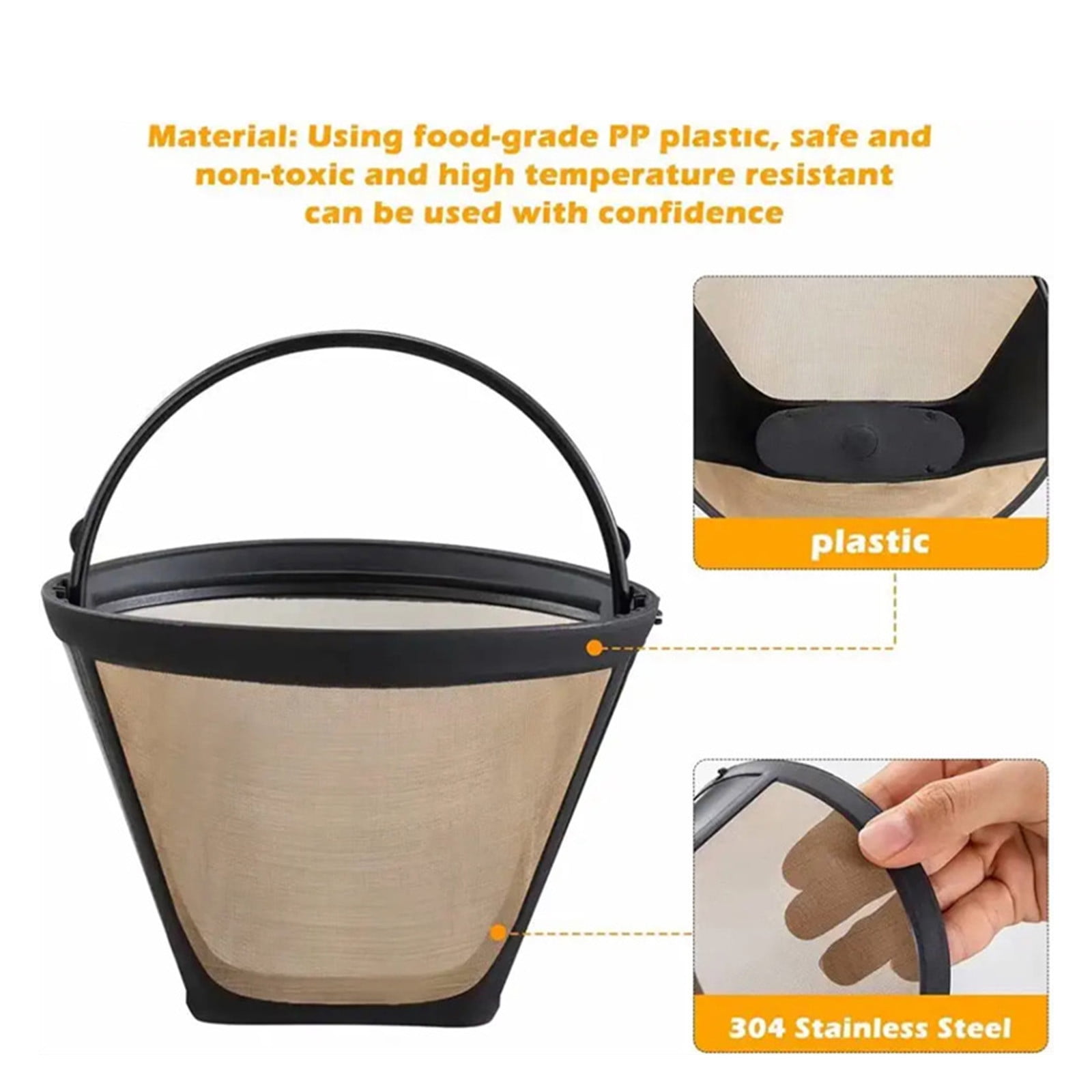 Reusable Filter for Cuisinart Coffee Tone Basket 10 12 14 Cup - Eco  Friendly Coffee Filters Reusable - No.4 Cone Style Replacement Permanent Coffee  Filter for Brewers - Walmart.com