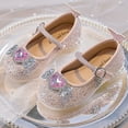 thumbnail image 2 of LLYWEY Girls’ Dress Shoes - Glitter Princess Shoes for Toddler/Little/Big Kids Closed Toe Low Heel Wedding Party Princess Dance Shoes, Style S-10, Pinks, 34, 2 of 9