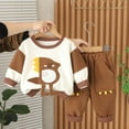 thumbnail image 4 of NAFUU Toddler Baby Boy Fall Winter Clothes Long Sleeve Crewneck Pullover Casual Pants Set Stylish Cartoon Cute Boys Two Piece Outfits Trendy Cute Outfit 2-3 Years, 4 of 4