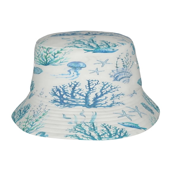 Ocean Shells Fisherman's Hat Lightweight and Breathable Sun Hat Suitable for Both Men and Women