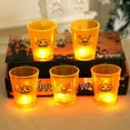 thumbnail image 2 of KARLSITEK 12 Halloween Candle Light Cup Electron Glowing Cups with Batteries Pumpkin Skull Masquerade Atmosphere Lamp Prop, 2 of 5
