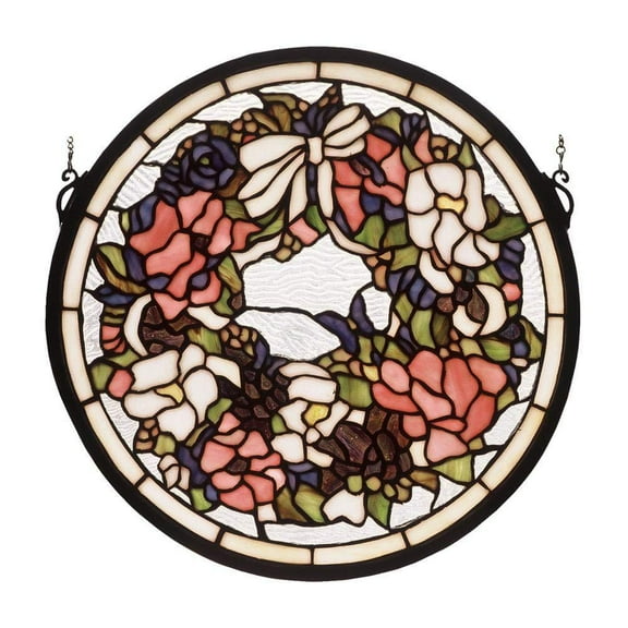 Meyda Tiffany 48324 Stained Glass Tiffany Window From The Floral Elegance Collection -