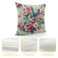 thumbnail image 4 of COMIO  Spring Colorful Flowers Eucalyptus Butterfly Throw Pillow Cover, Spring Cushion Case for Sofa Couch White, 4 of 5
