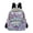 Violet Floral Stained Glass, variant on JIALIOU Mini Backpack Purse for Women Quilted Casual Daypack Small Travel Shoulder Bag, Bluebirds and Forests
