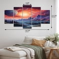 thumbnail image 4 of Designart "Orange Black Astronomical Dreams Cosmic Inspiration" Galaxies Art Living Room Set, 4 of 5