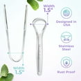 Basic Concepts Tongue Scraper with Case, Double and Single Head Tongue