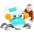 thumbnail image 2 of Crawling Crab Baby Toy - Infant Tummy Time Toys 3 4 5 6 7 8 9 10 11 12 Babies Boy 3-6 6-12 Learning Crawl 9-12 12-18 Walking Toddler 36 Months Old Music Development 1st Birthday Gifts, 2 of 5
