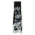 thumbnail image 3 of Fangasis Ladies Long Maxi Dresses Floral Print Tank Dress Sleeveless Summer Beach Sundress Women Casual Bohemian Holiday Style C 3XL, 3 of 7