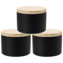 MRLESS Black Candle Holders Set of 3 Empty Glass Jars for Candle Making, Travel Containers for Crafts