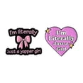 thumbnail image 1 of Juego de broches de aleación esmaltada para solapa Bad Pink Girl Quote, 1 of 3