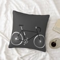 thumbnail image 4 of LNWH Decorative Pillow Covers, Bike Square Sofa Decorative Knit Pillow Case, 18"x18", 4 of 8