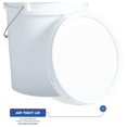 5 Gallon White Bucket & Lid Set of 6 Made in The USA Durable 90
