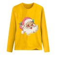 thumbnail image 4 of larppty Christmas Shirt for Women Novelty Pink Santa Xmas Graphic Long Sleeve Holiday Pullover Tops (Yellow, S), 4 of 8