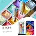 thumbnail image 2 of 6/12 Colors Nail Watercolor Paint Glitter Shimmer Powder Manicure Solid Pigment, 2 of 8