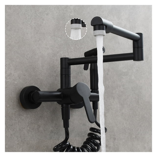 Copper Concealed Hot And Cold Basin Kitchen Faucet Foldable And Elongated Stretch Faucet Universal Rotating Balcony Faucet ,Effortless Installation