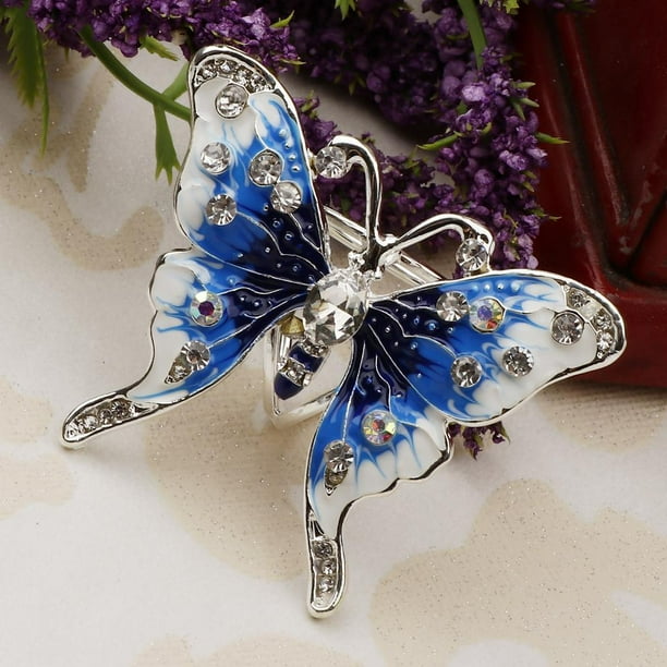 Bufanda Vintage Crital Mariposa Hebilla Broche Porta Bufanda Clip Fernando Azul