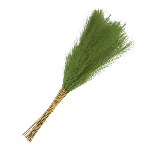 Uxcell 15Pcs Pampas Grass,21" Fake Pampas Grass for Wedding Decoration,Grass green