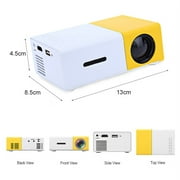 SagaSave YG-300 Mini LED Projector LCD Display with Remote Control US Plug