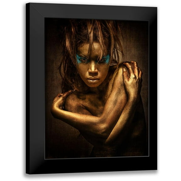 Siegart 12x14 Black Modern Framed Museum Art Print Titled - Golden Girl