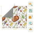 thumbnail image 2 of Dish Drying Mat, Red Wine Cheese Grapes Highly Absorbent Drying Matt Kitchen Counter, Dish Mat Drying Pad Dishes Drainer Mats for Kitchen Counter or Sink, 16 x 18 inch, 2 of 6