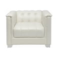 thumbnail image 4 of Coaster Company 3 Piece Traditional Faux Leather Living Room Set White, 4 of 4