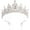 Silver, variant on Baroque Crowns Crystal Tiara with Comb Wedding Bride Headband for Women and Girls