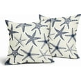 thumbnail image 2 of Navy Blue Starfish Pillow Covers 20X20 Inch Set of 2 Beach Ocean Coastal Decorative Square Pillow Cases Summer Nautical Cotton Linen Cushion Case Home Decor for Sofa Couch Bedroom Outdoor, 2 of 6