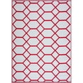 thumbnail image 5 of Playa Rug Reversible Indoor/Outdoor 100% Recycled Plastic Floor Mat/Rug - Weather, Water, Stain, Fade and UV Resistant - Miami- Red & White (6'x9'), 5 of 8