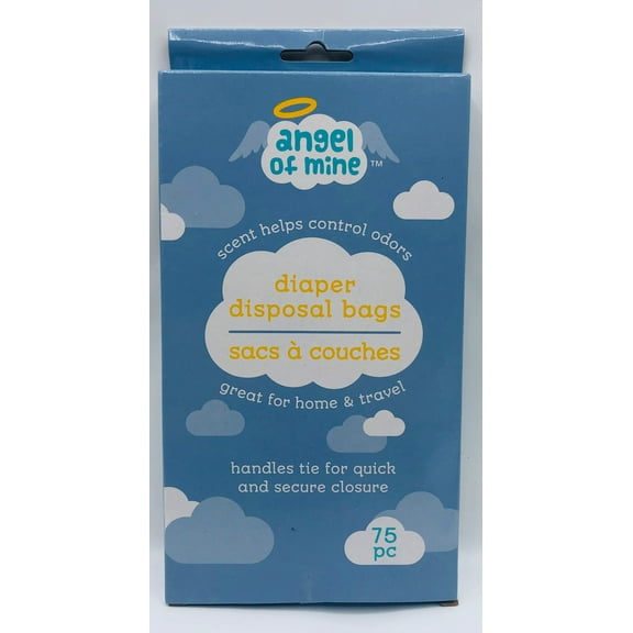 Angel Of Mine Diaper Disposal Bags 75 ct Control Orders Home and Travel